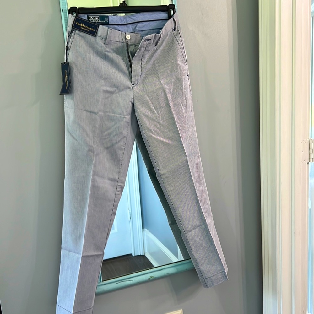 Polo Ralph Lauren Seersucker 30x30 Slacks/Pants NWT